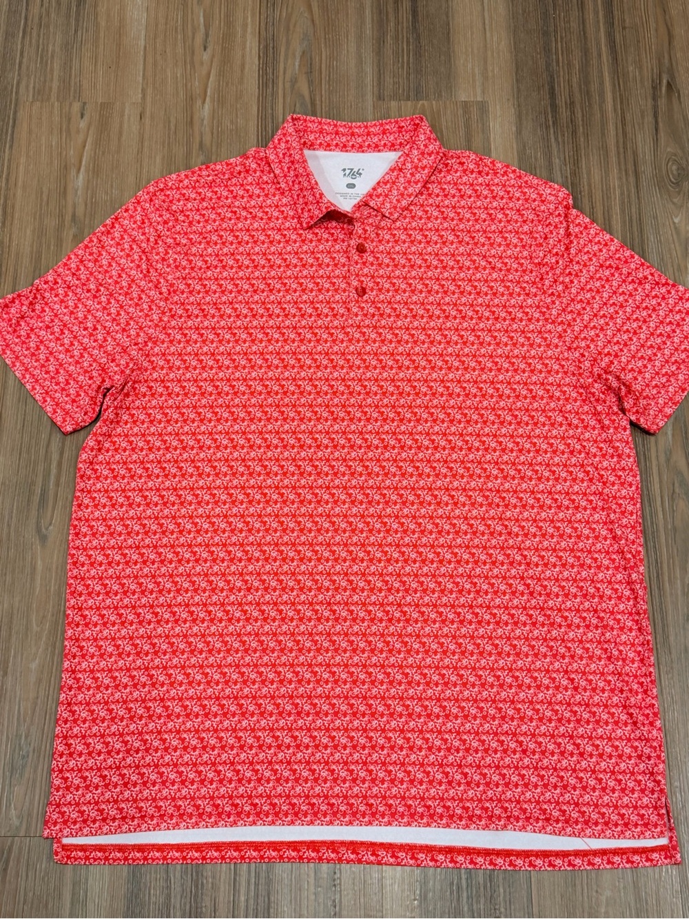 1764 Golf Men’s XXL Cycle Patterned Short Sleeve Polo